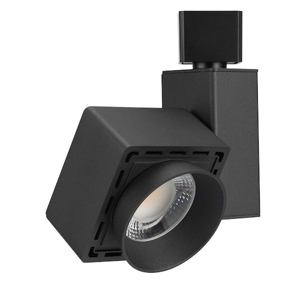 Black 20W Integrated LED Linear Track Step Step Head with Adjustable Wattage and Kelvin