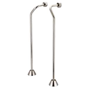1/2 in. or 3/4 in. Double Offset Supply for Claw Foot Tubs, Polished Nickel