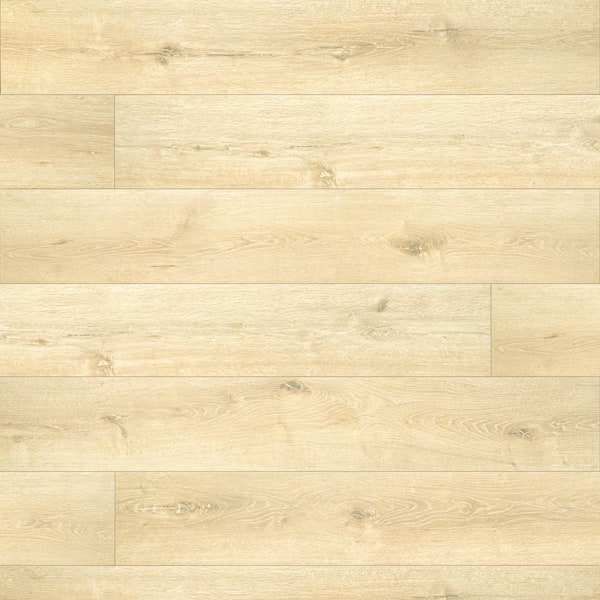 A&A Surfaces Alton Ozark Valley 7.7 in. W x 48 in. L Hybrid Resilient Waterproof Rigid Plank Flooring (17.96 Sq. ft./case), Light