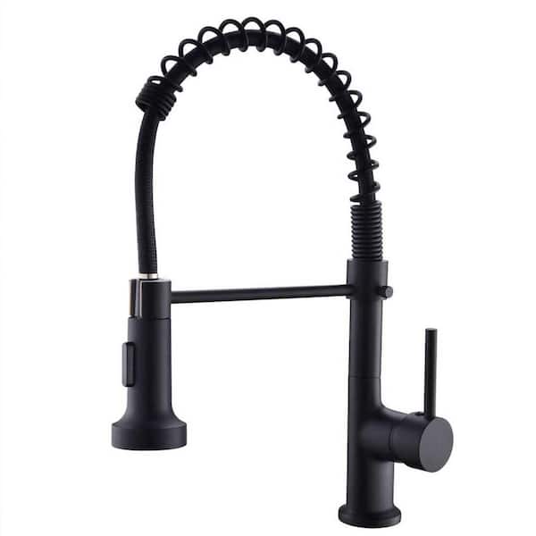 Aosspy Commercial Pull Down Single Handle Kitchen Faucet