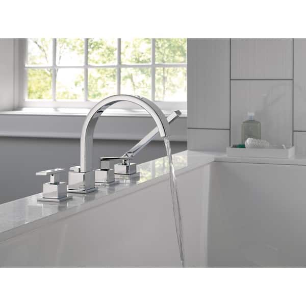 Delta Vero 2-Handle Deck-Mount Roman Tub Faucet with Hand Shower