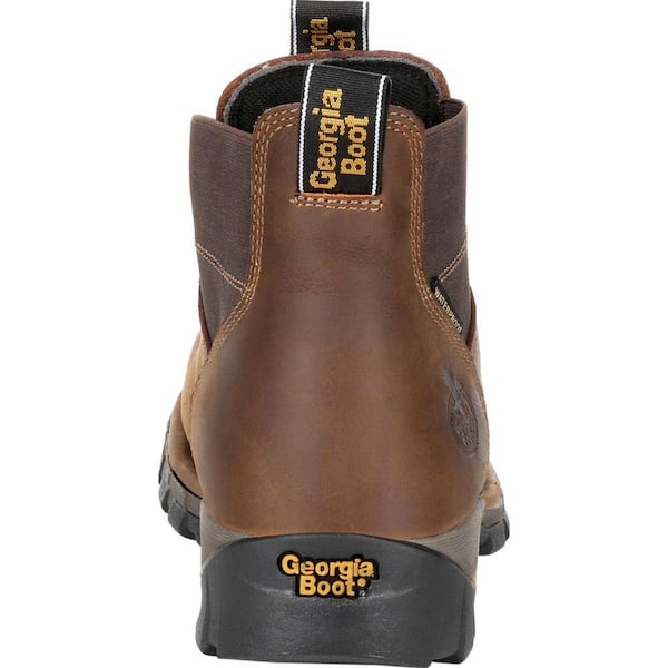 Georgia Boot Men\'s Black and Brown Waterproof Sz.11W Men Georgia Boot Carbon Flex Wedge Waterproof Work Boot Size  main image 4