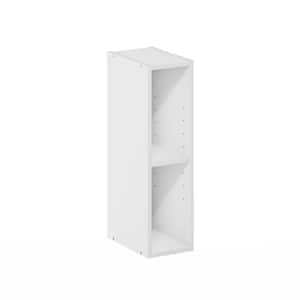 Fluda 21.18 in. Tall WhiteWood 2-Shelf Space Saving Bookcase