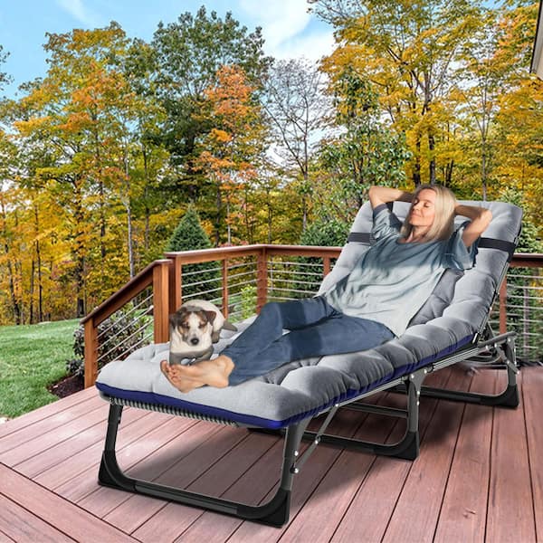 BOZTIY Folding Camping Cot for Adults, Adjustable 4-Position