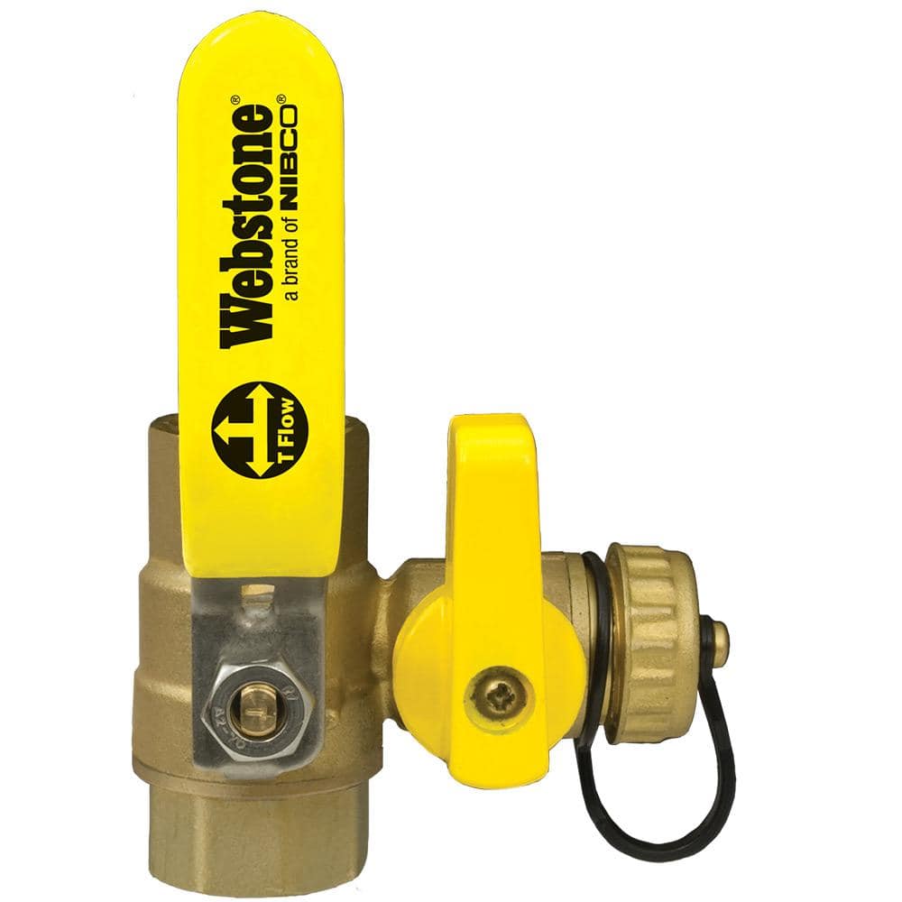 1/2 in. Forged Brass Lead-Free IPS Full Port Ball Valve FIP with Hi-Flow Hose Drain & Reversible Handle price history on PriceWatchPro