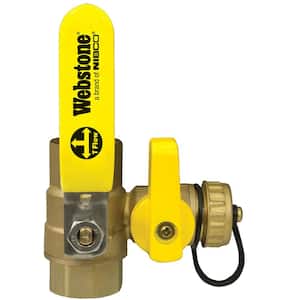 1/2 in. Forged Brass Lead-Free IPS Full Port Ball Valve FIP with Hi-Flow Hose Drain & Reversible Handle