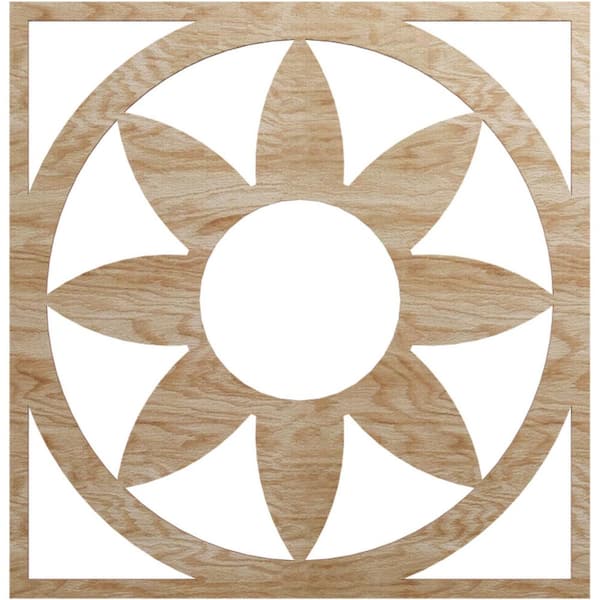 Ekena Millwork 28 in. x 10.125 in. x 0.375 in. Wood Medallion Moulding