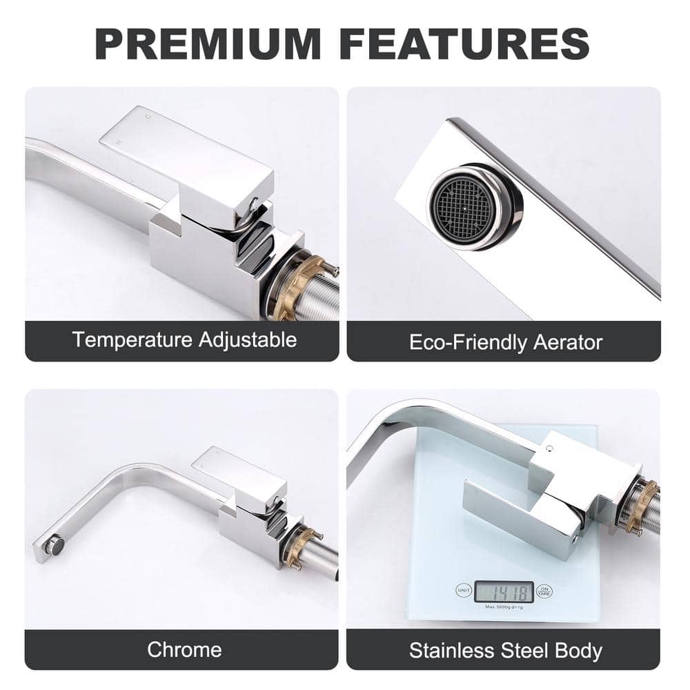 Polished Chrome Single Handle Bar Faucet with Ceramic Valve