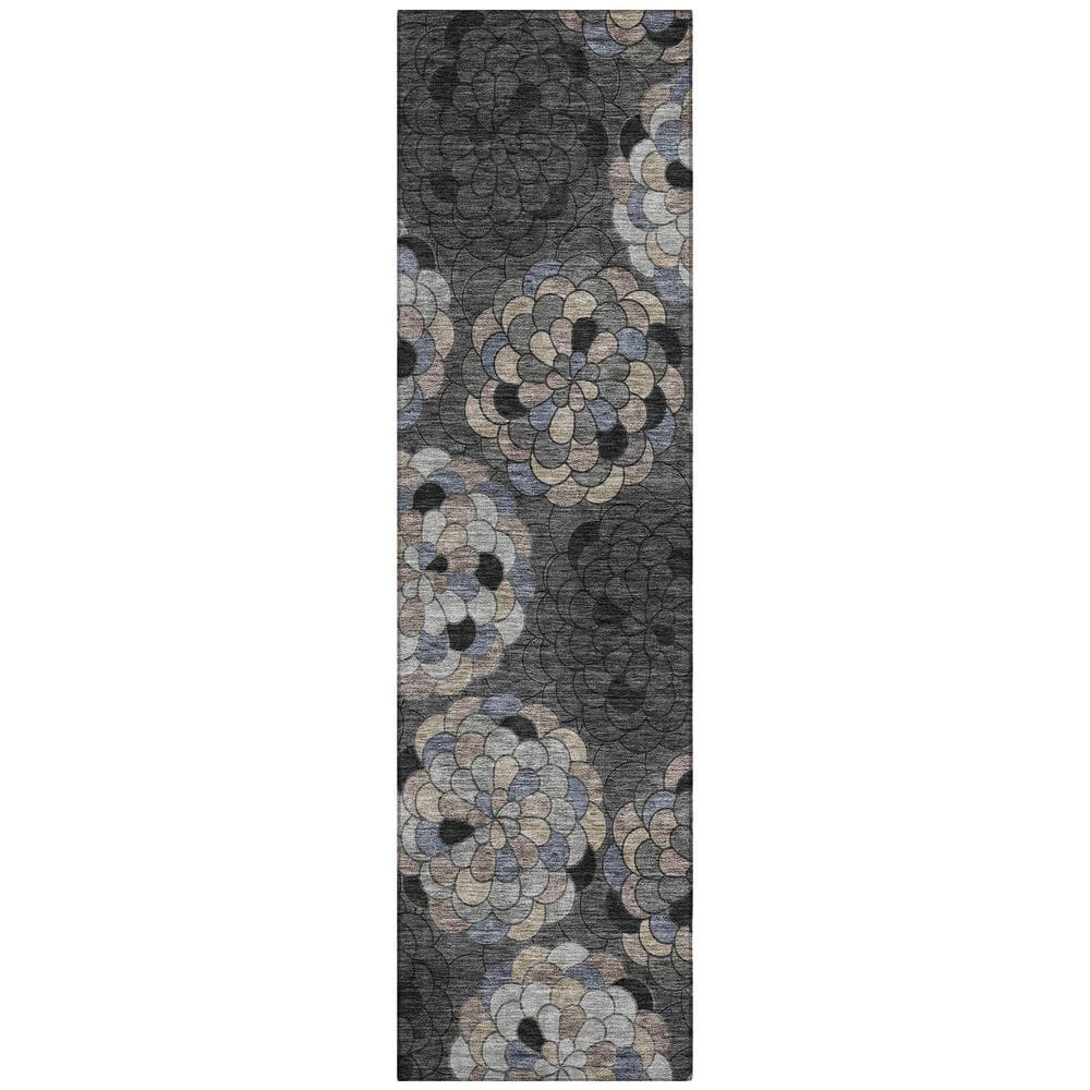 Chantille Machine Washable Indoor/Outdoor Abstract ACN2466 Black 2 ft. x 7 ft. Runner Rug price history on PriceWatchPro