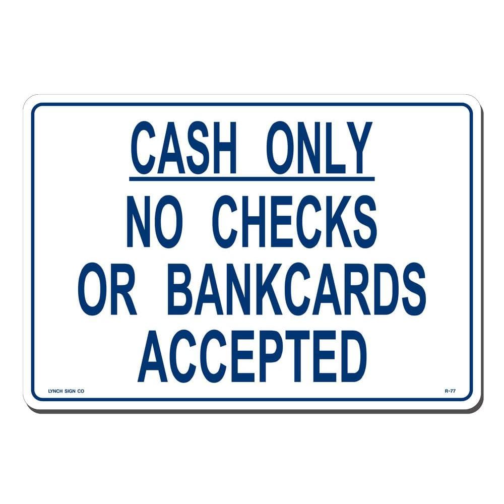 Cash Only Sign 
