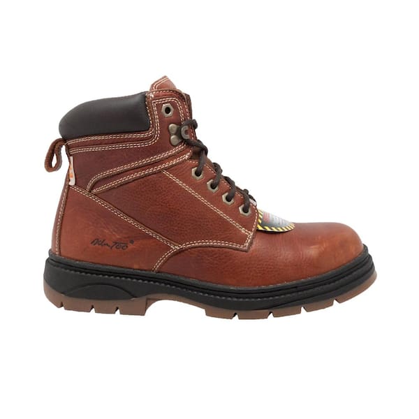 AdTec Men's 6'' Work Boots - Steel Toe - Brown Size 14(M)
