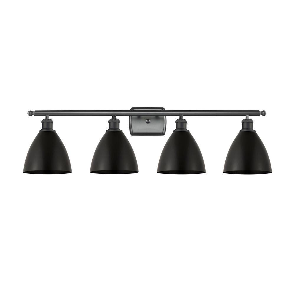 Metal Bristol 37.5 in. 4-Light Black Vanity Light with Metal Shade price history on PriceWatchPro