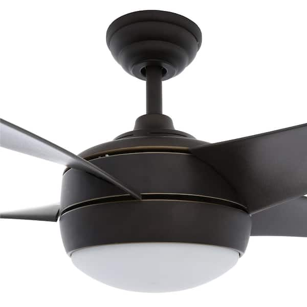 Windward IV 52 in. Indoor LED Oil Rubbed Bronze Ceiling Fan with Dimmable store Light