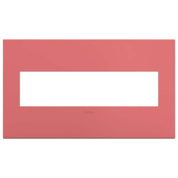 Legrand adorne 4 Gang Decorator/Rocker Wall Plate, Hibiscus (1-Pack)