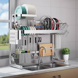 2-Tier Stainless Steel Dish Rack