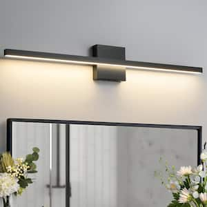 32 in. 1-Light Black LED Vanity Light Bar, Dimmable Bathroom Light