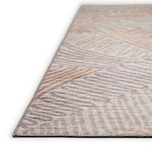 Modena Walnut 2 ft. 3 in. x 7 ft. 6 in. Abstract Runner Rug