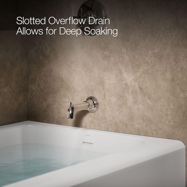 KOHLER Paces 60 in. x 36 in. Acrylic Alcove Deep Soaking Bathtub
