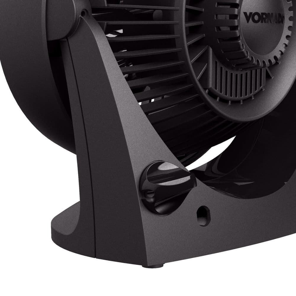 Compact Black Multi-Directional Table Cooling Fan with Vortex Action