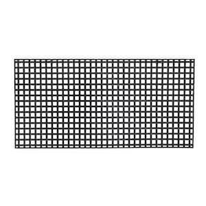 4 ft. x 8 ft. Black Square Privacy Vinyl Framed Lattice Panel