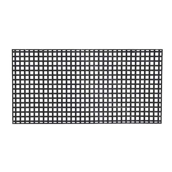 Veranda 4 ft. x 8 ft. Black Square Privacy Vinyl Framed Lattice Panel