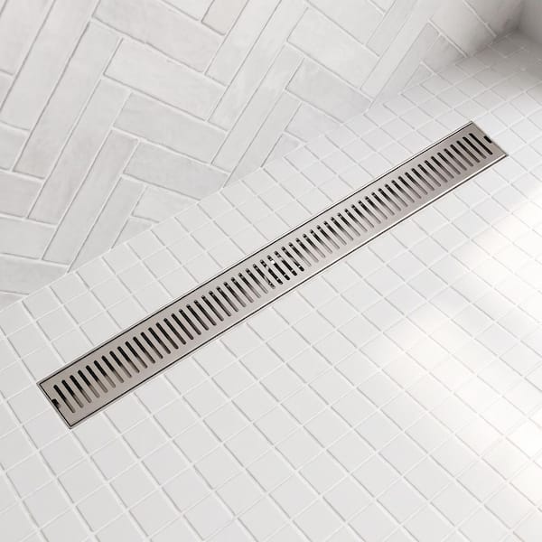 Elan 24 in. Linear Shower Drain in Brushed Nickel