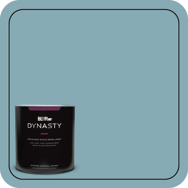 BEHR DYNASTY 1 qt. #S450-4 Crashing Waves One-Coat Hide Eggshell Enamel Interior Stain-Blocking Paint and Primer