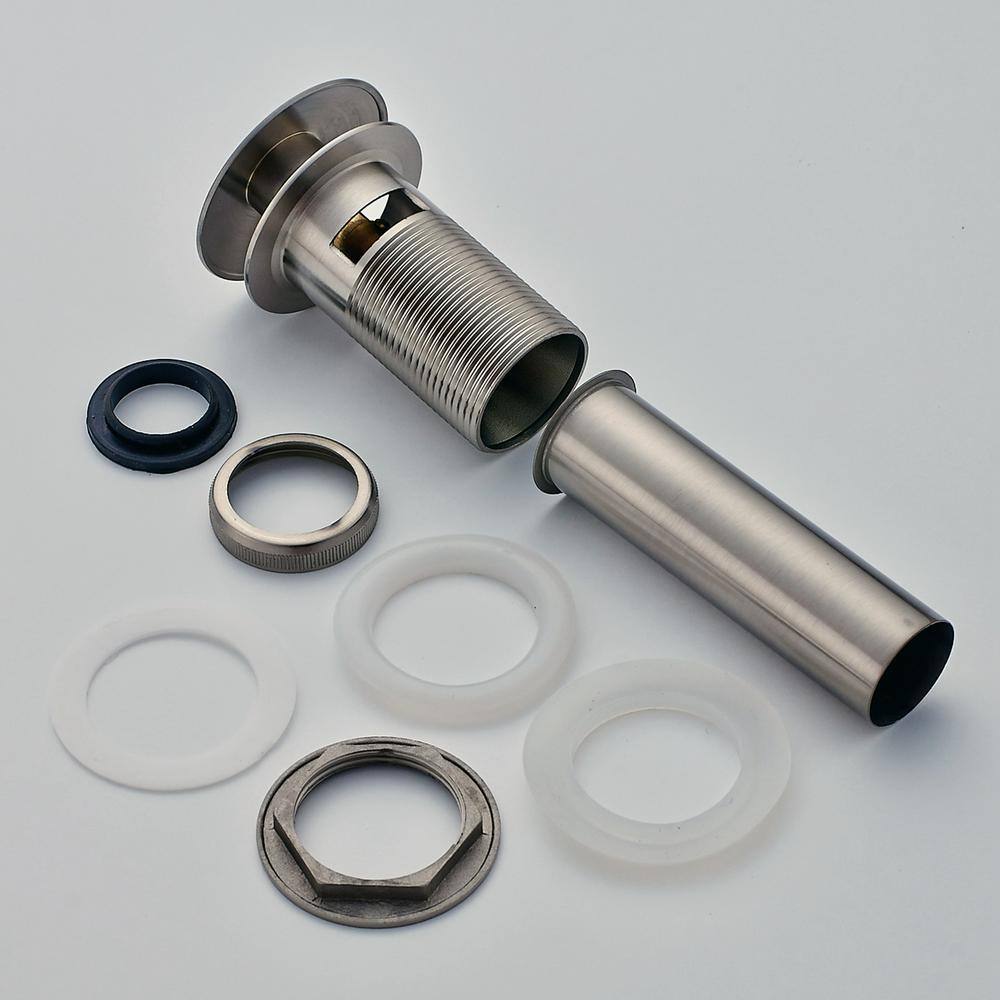 Brushed Nickel Pop-Up Bathroom Sink Drain Assembly