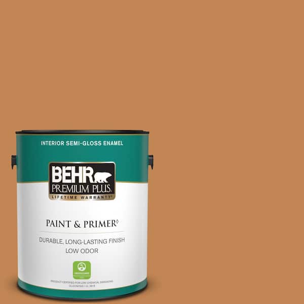 BEHR PREMIUM PLUS 1 gal. #280D-6 Mulling Spice Semi-Gloss Enamel Low Odor Interior Paint & Primer