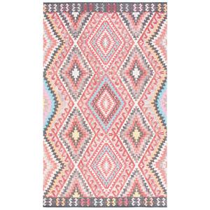 Marbella Red/Gold 4 ft. x 6 ft. Tribal Geometric Area Rug