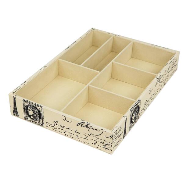 Home Basics Printed Canvas Jewlry Organizer