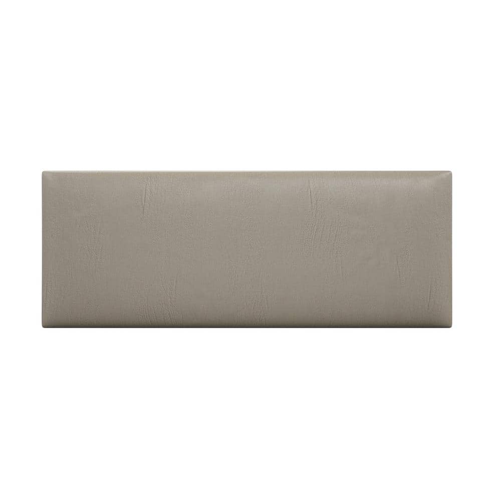 Dusty Taupe Leather Full Tufted Floating Wall Panels