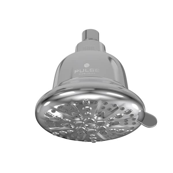 PULSE Showerspas PulsePure 1-Spray Pattern with 2.5 GPM 5 in. Wall Mounted Rain Shower Fixed Shower Head with Filter in Chrome