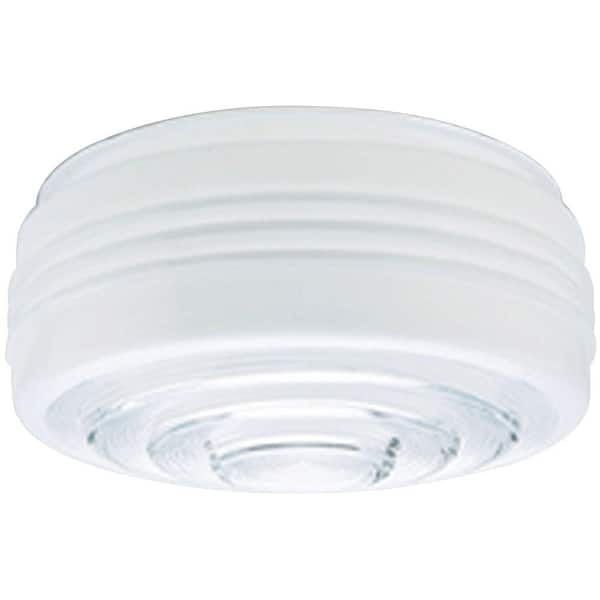 Westinghouse 4-1/4 in. White and Clear Drum Shade with 10 in. Fitter and 11 in. Width
