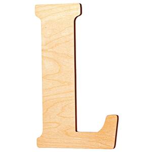 15 in. Oversized Unfinished Wood Letter (L)