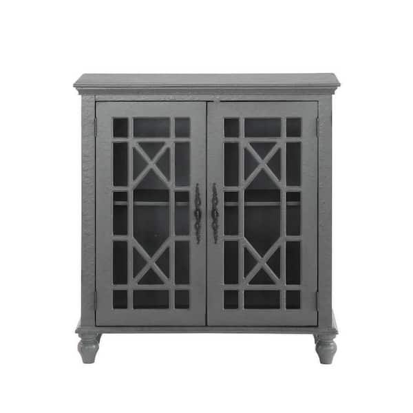 EVERGLADE HOME Amancio Antique Gray Accent Cabinet