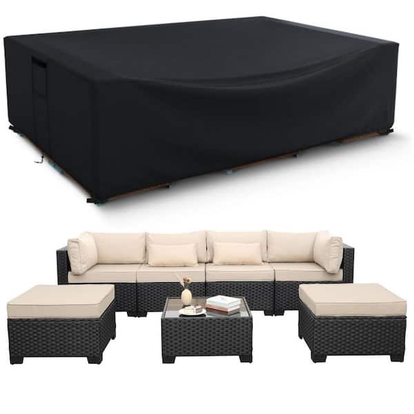 OVCRNIBI 420D Heavy Duty All Weather Outdoor Furniture Cover Patio