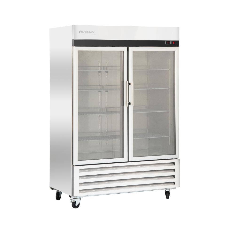45 Cu. Ft. Stainless Steel Commercial Refrigerator in Silver with Wheels and Glass Door price history on PriceWatchPro