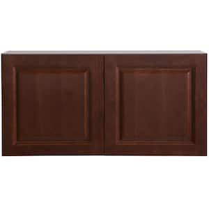 Benton Assembled 36 in. x 18 in. x 12.6 in. Wall Cabinet in Amber