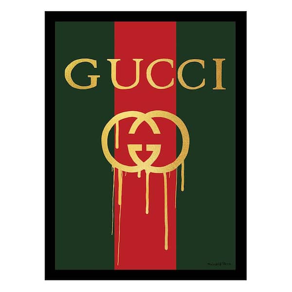 VENICE BEACH Collections Bold Drip Fashion Designer Logo by Fairchild Paris 1 Piece Framed Graphic Print Abstract 18 in. x 14 in.