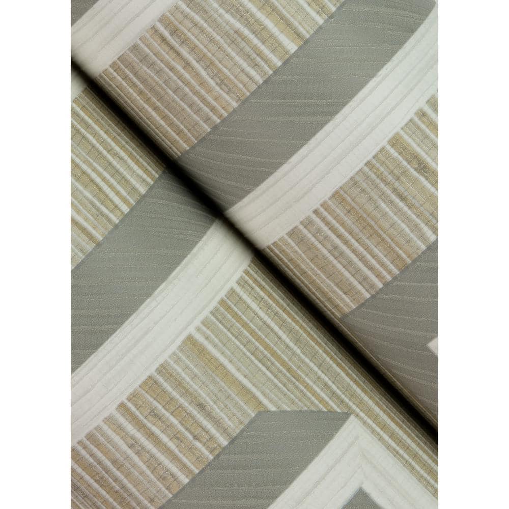 Henley Wheat and White Geometric Faux Grasscloth Wallpaper