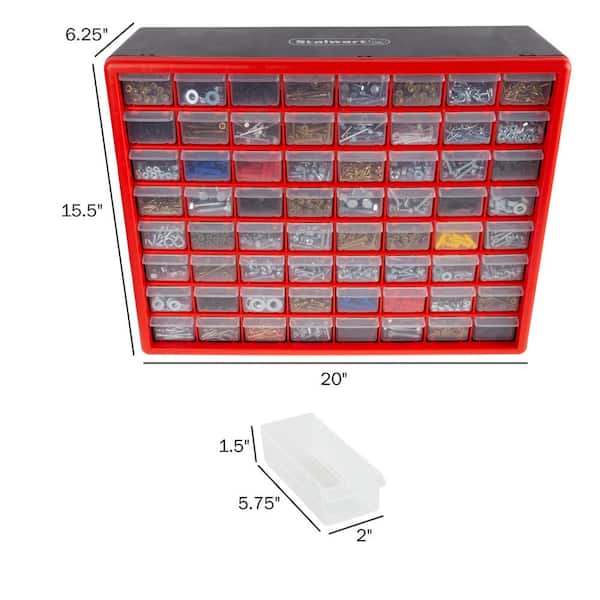 Stalwart 42-Compartment Storage Box Small Parts Organizer 75-3021 - The  Home Depot