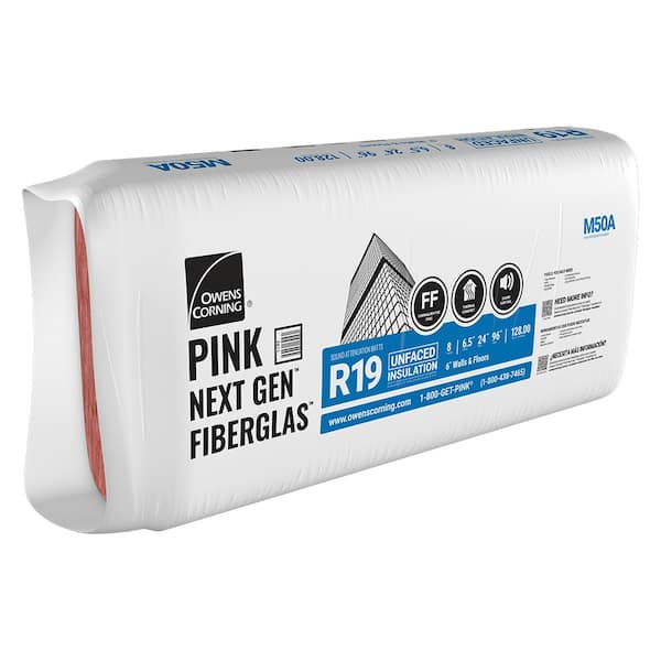 Owens Corning R 19 Unfaced Fiberglass Insulation Batt 24 in. x 96