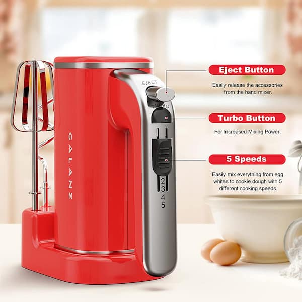 Reviews for Galanz 5-Speed Retro Red Hand Mixer with Paddle Attachment