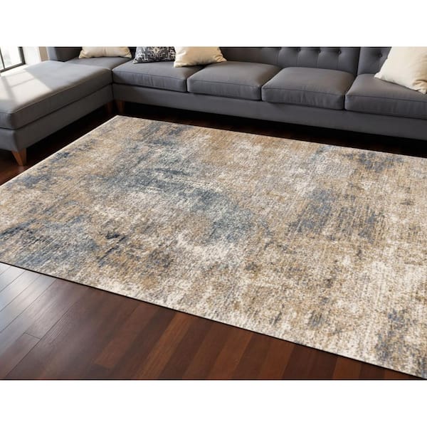 Beige  8 X 10 ft. Woven Abstract Rectangle Indoor Area Rug