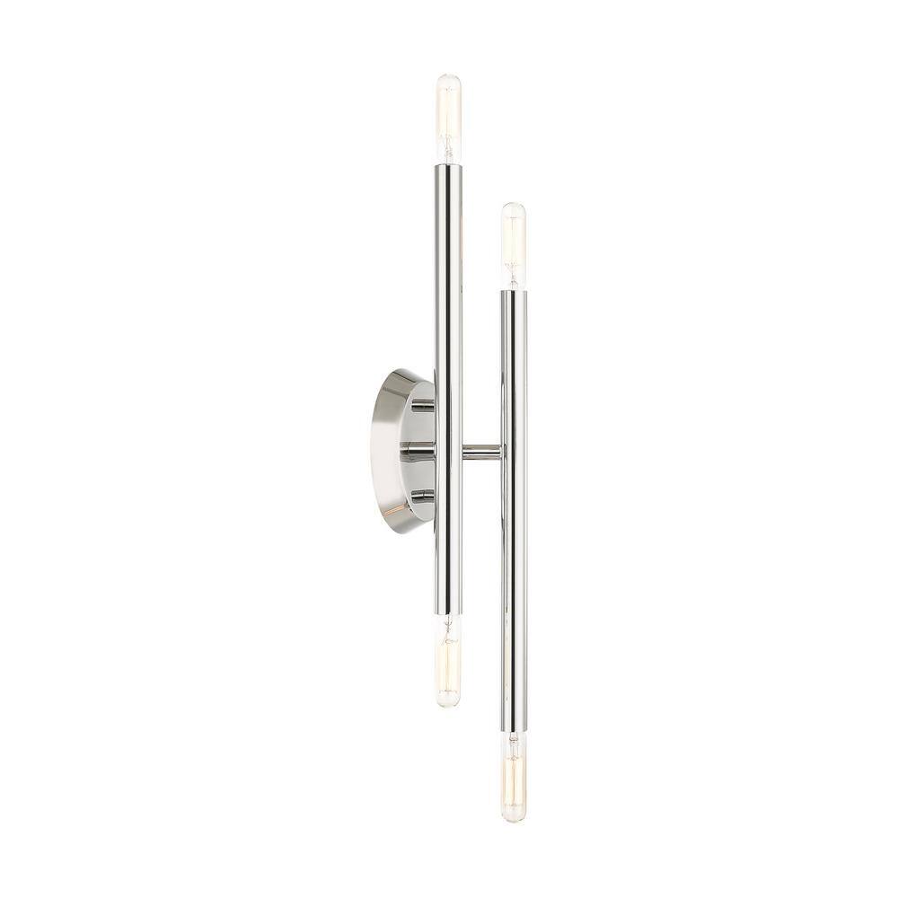 Polished Chrome 17" 4-Light Modern Wall Sconce