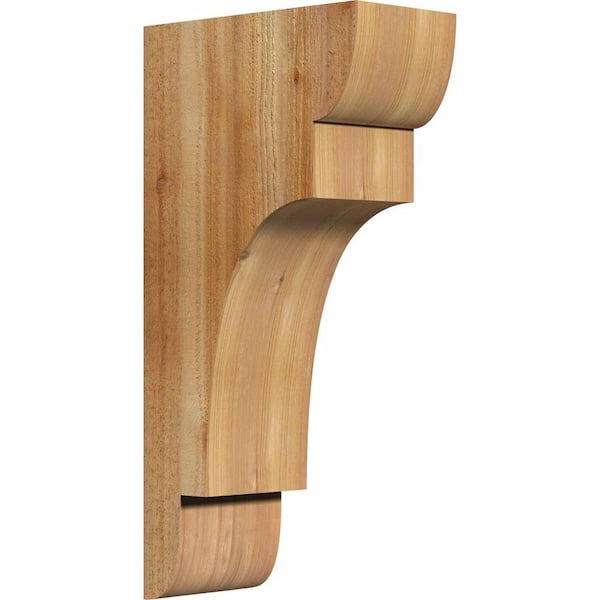 Ekena Millwork 6 in. x 12 in. x 24 in. Western Red Cedar New Brighton Rough Sawn Corbel