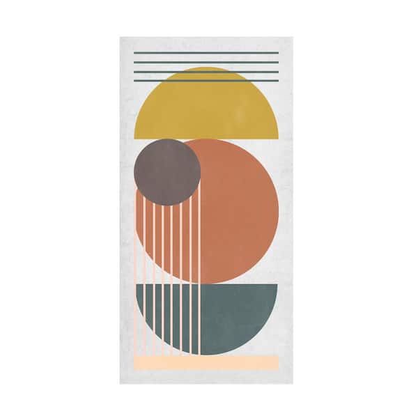 Trademark Fine Art "Geometric Daylight I" by Melissa Wang Hidden Floater Frame Abstract Art Print 19 in. x 10 in.
