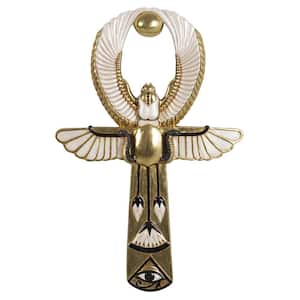 33.5 in. x 22 in. Egyptian Amun-Re Ankh Wall Sculpture