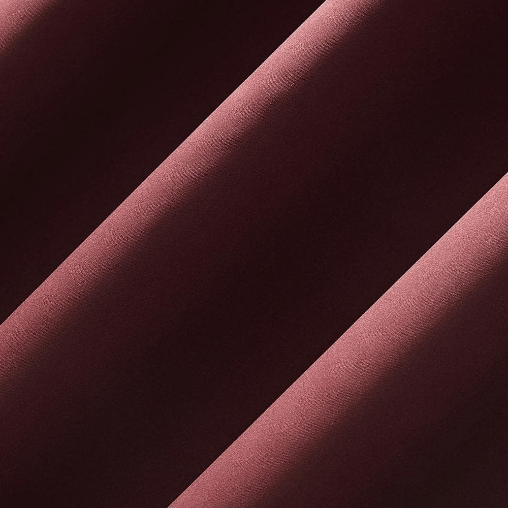 Wine Red 84" Polyester Blackout Grommet Curtain Panel